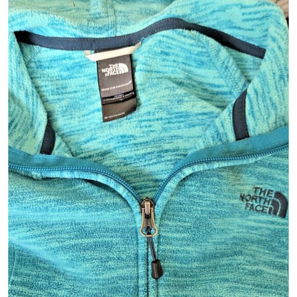 The North Face Full Zip Hooded Polartech Jacket Women's S Blue Fleece Pockets - Picture 6 of 6